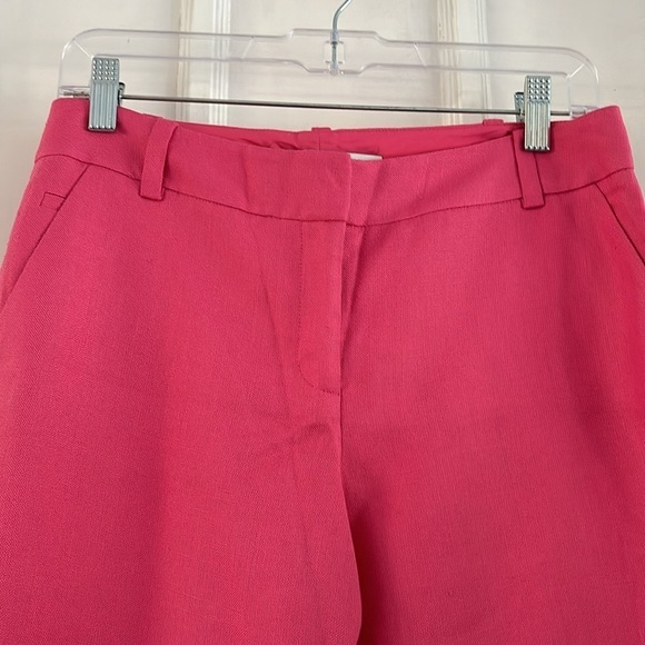 Diane Von Furstenburg Georginn Two Bright Pink Tapered Leg Crop Pants - 2 - Picture 4 of 10